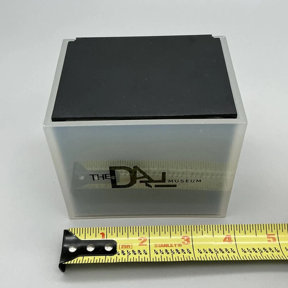 The Dali Museum Womens Watch 34mm Black Spiral Dial Stretch Band in Box